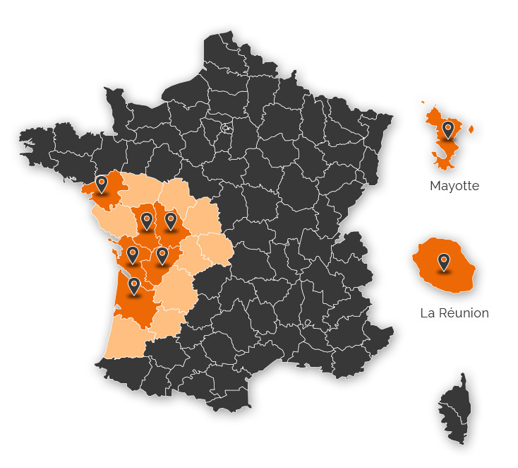 Carte des agences Laboratoire SUBLIMM